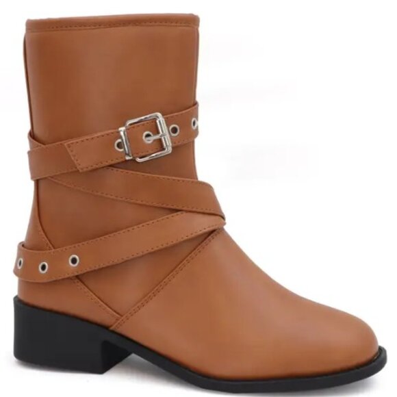 Tan Women's Ankle Boots - Picture 1 of 5